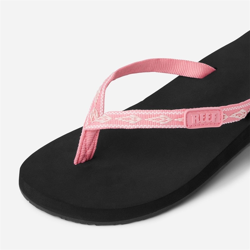 Reef Womens Ginger Slim Flip Flops Black/Pink - Image 4