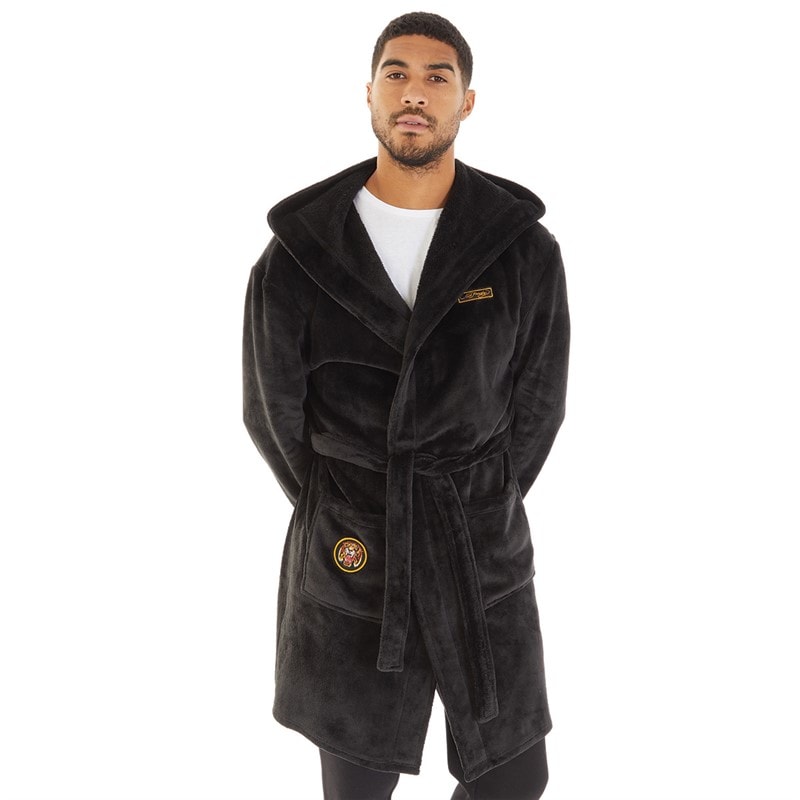 Ed Hardy Mens Titan Dressing Gown Black - Image 3