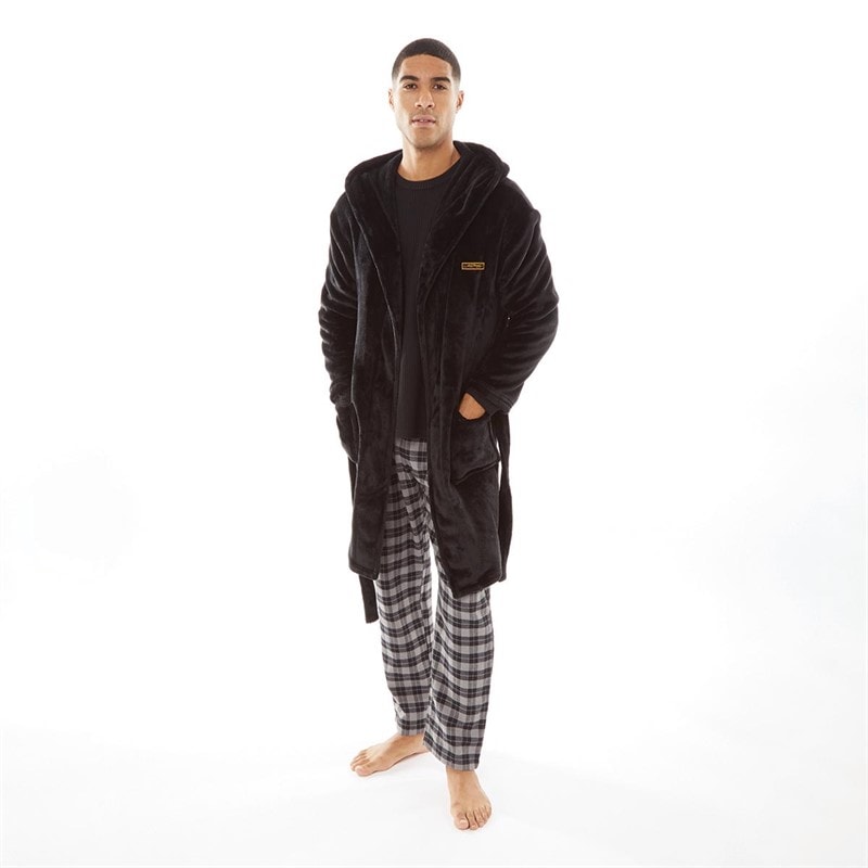 Ed Hardy Mens Titan Dressing Gown Black - Image 5