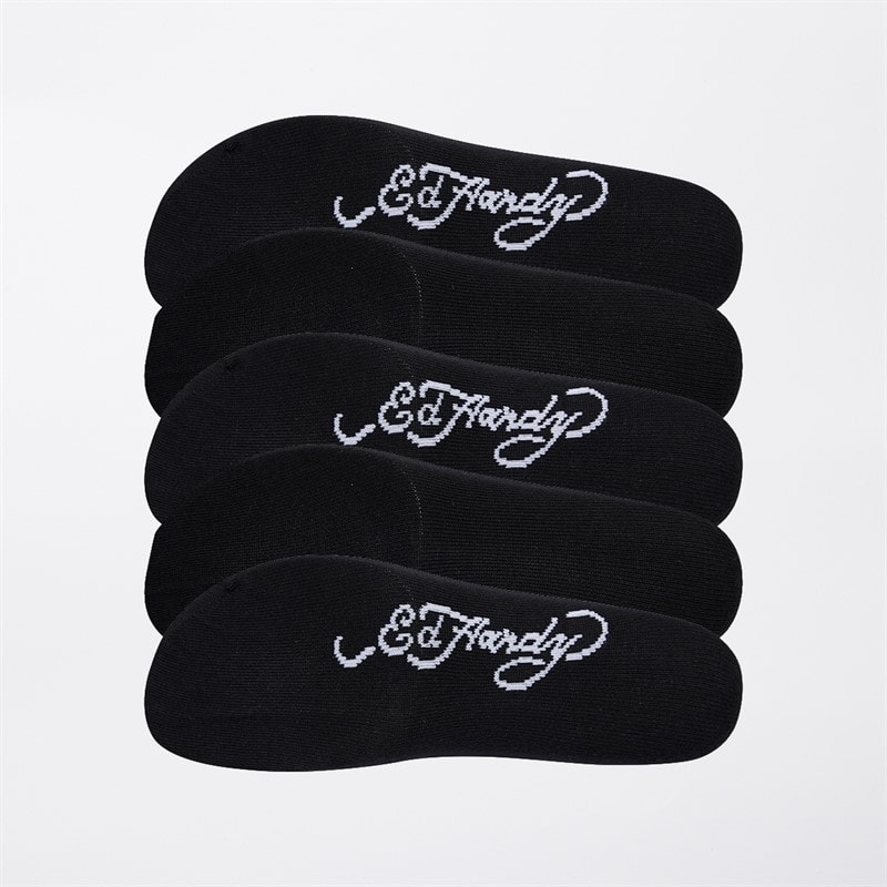 Ed Hardy Mens Croix Five Pack Dress Socks Black - Image 2