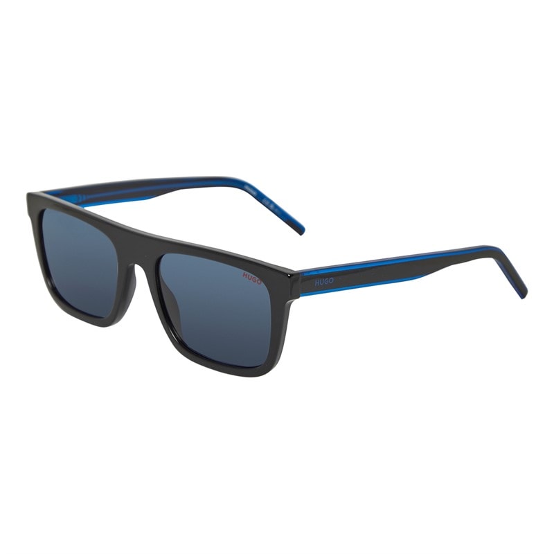 HUGO Mens Sunglasses Black Blue - Image 1