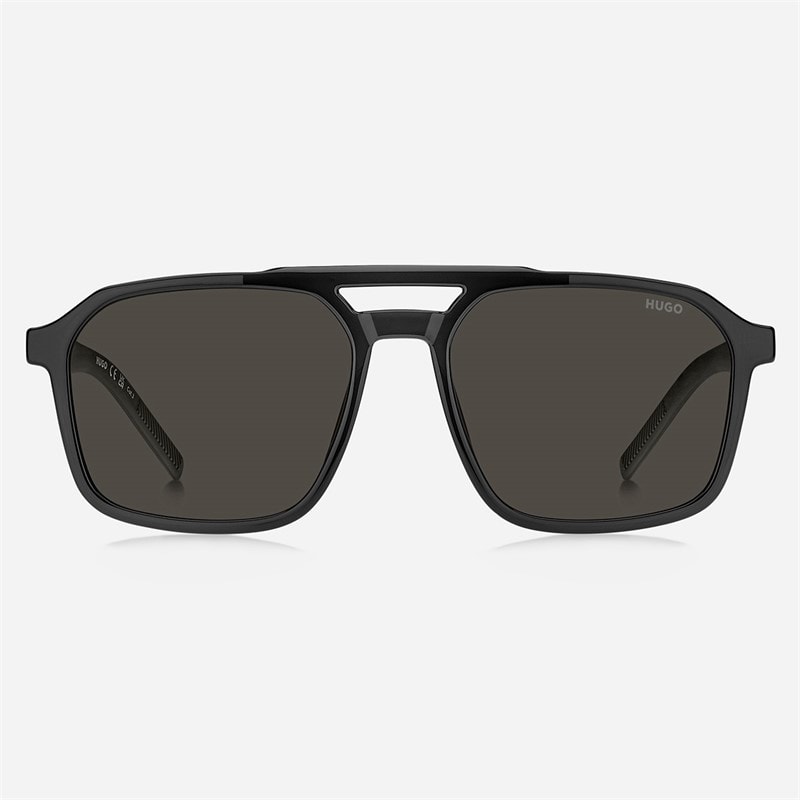HUGO Mens Rectangular Sunglasses Grey - Image 2