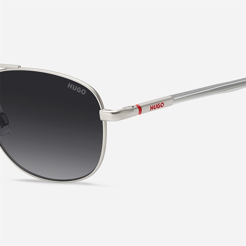 HUGO Mens Navigator Sunglasses Matte Palladium - Image 4