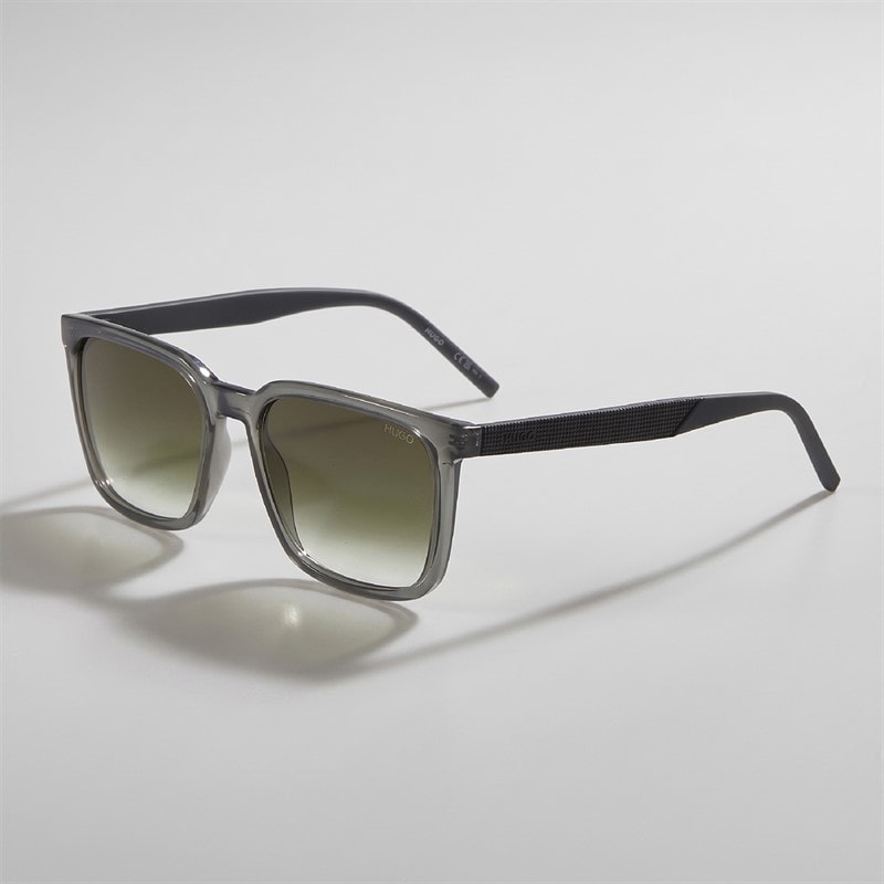 HUGO Mens Rectangular Sunglasses Grey - Image 1