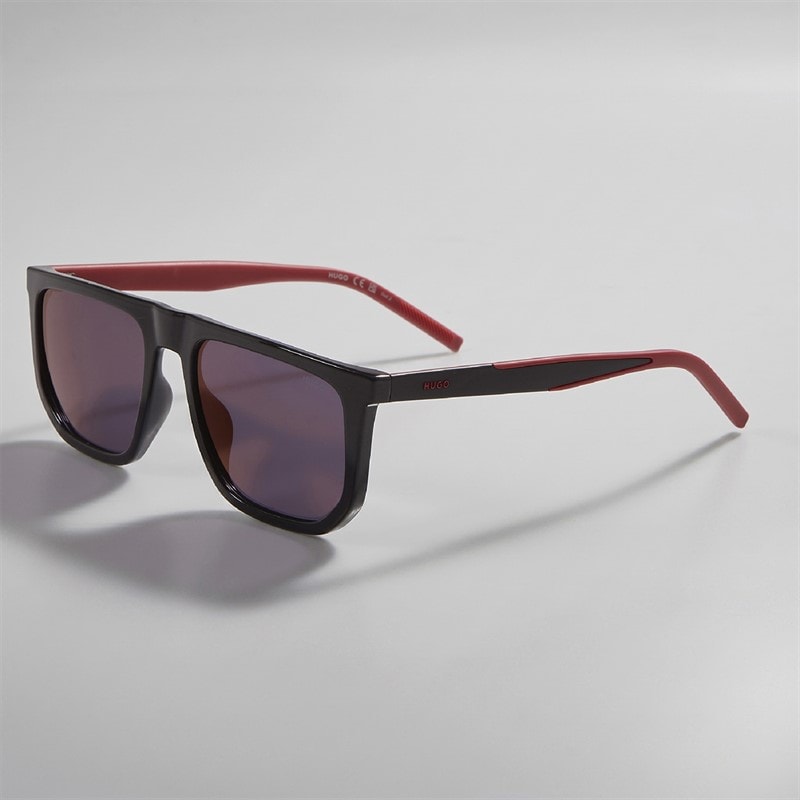 HUGO Mens Rectangular Sunglasses Black