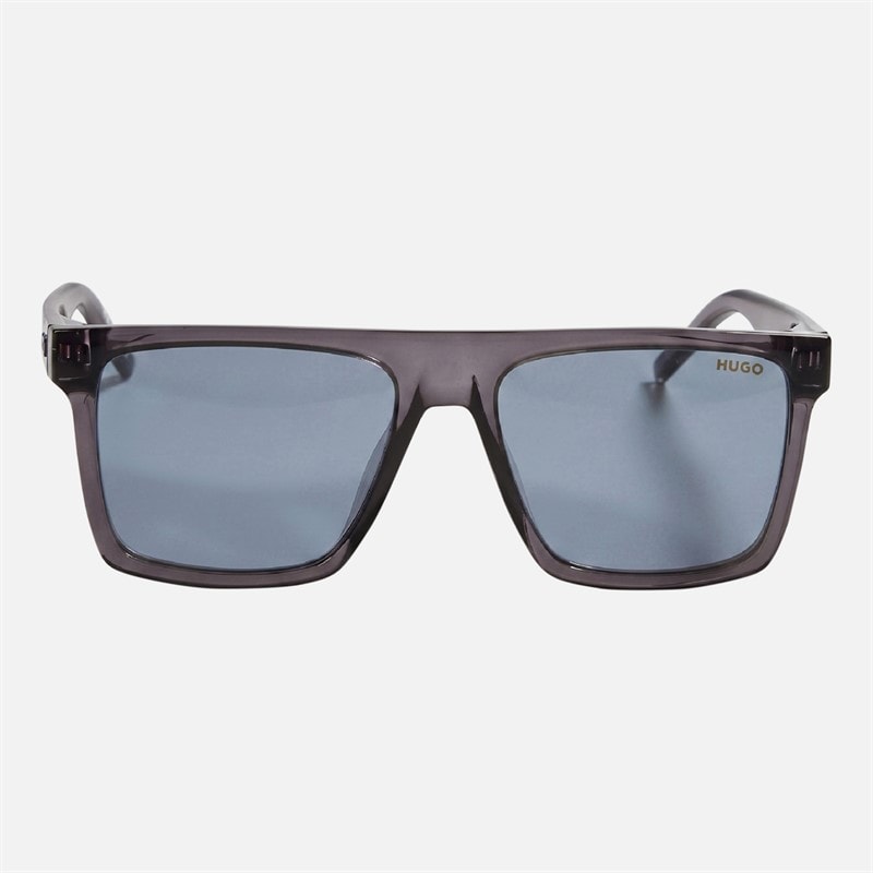 HUGO Mens Rectangular Flat Top Sunglasses Blue - Image 2