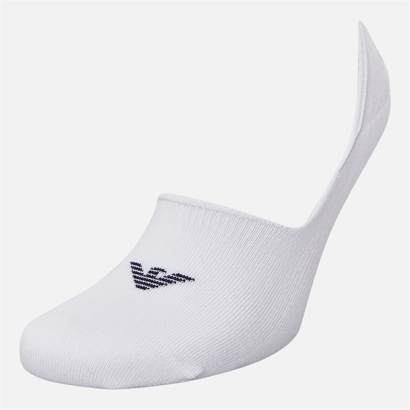 Emporio Armani Mens Three Pack Trainer Liners White - Image 2