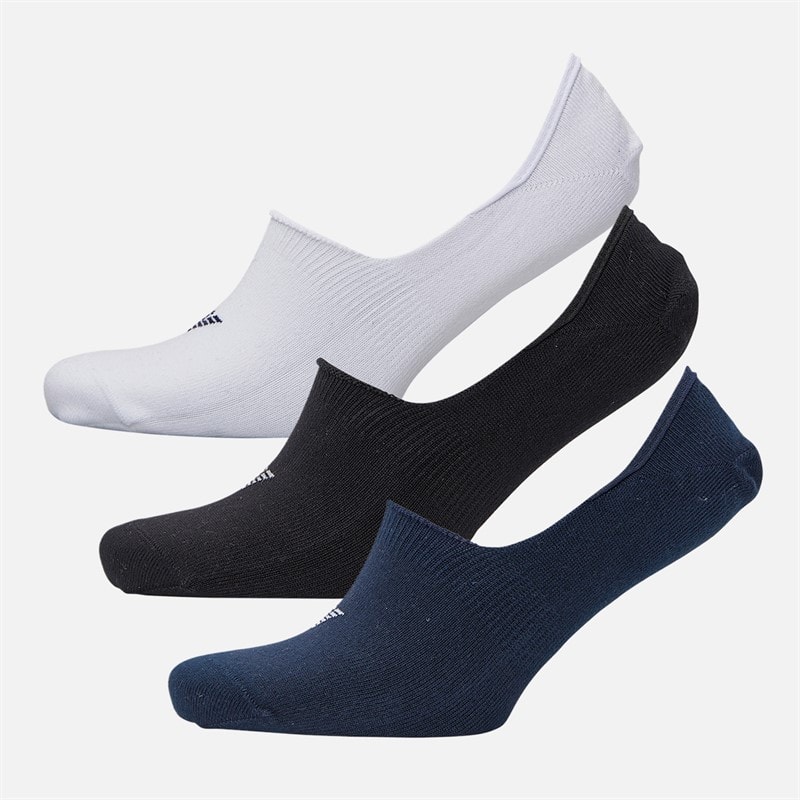 Emporio Armani Mens Three Pack Trainer Liners White/Black/Navy