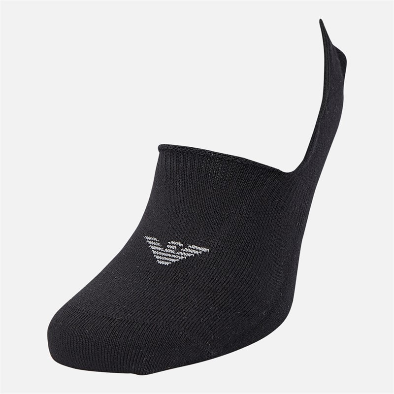 Emporio Armani Mens Three Pack Trainer Liners Black - Image 2