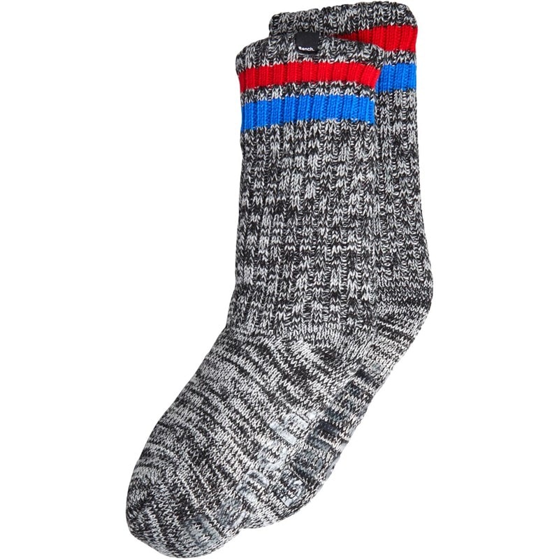 Bench Mens Hardy Slipper Socks Charcoal/Black - Image 1