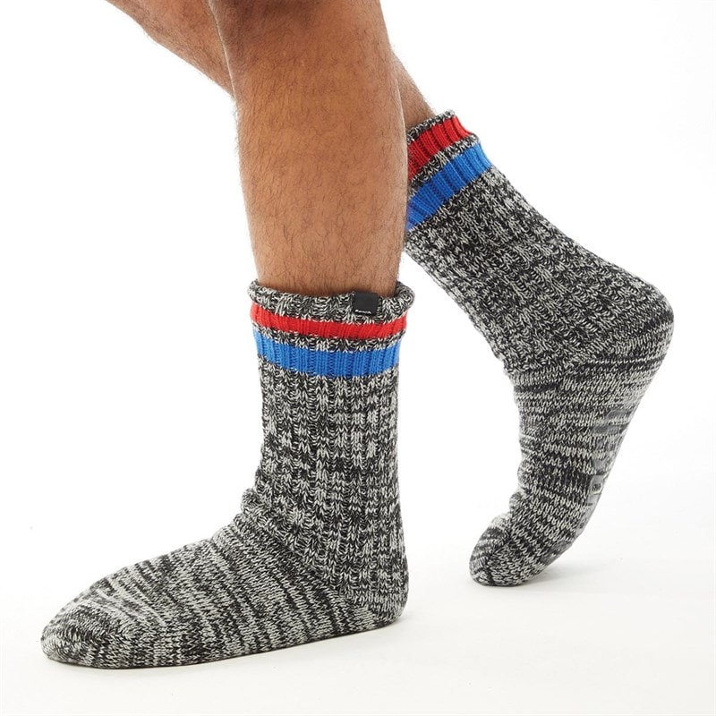 Bench Mens Hardy Slipper Socks Charcoal/Black - Image 3
