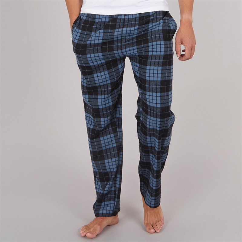 Bench Mens Boyd Flannel Pants Teal Check - Image 1