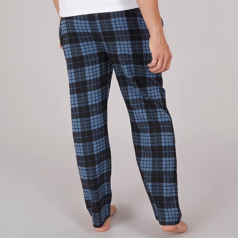 Bench Mens Boyd Flannel Pants Teal Check - Image 2