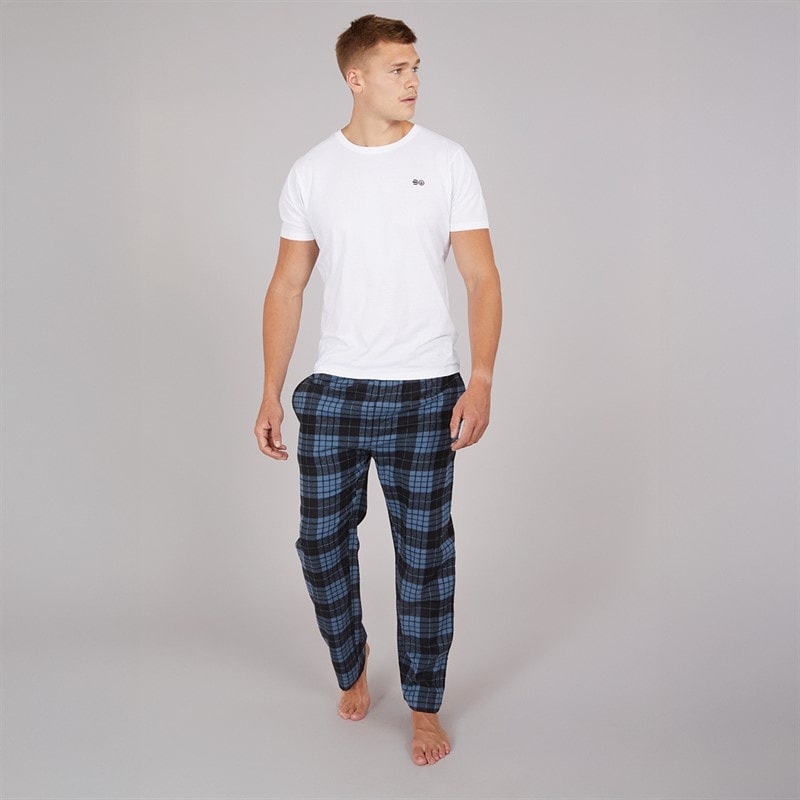 Bench Mens Boyd Flannel Pants Teal Check - Image 4