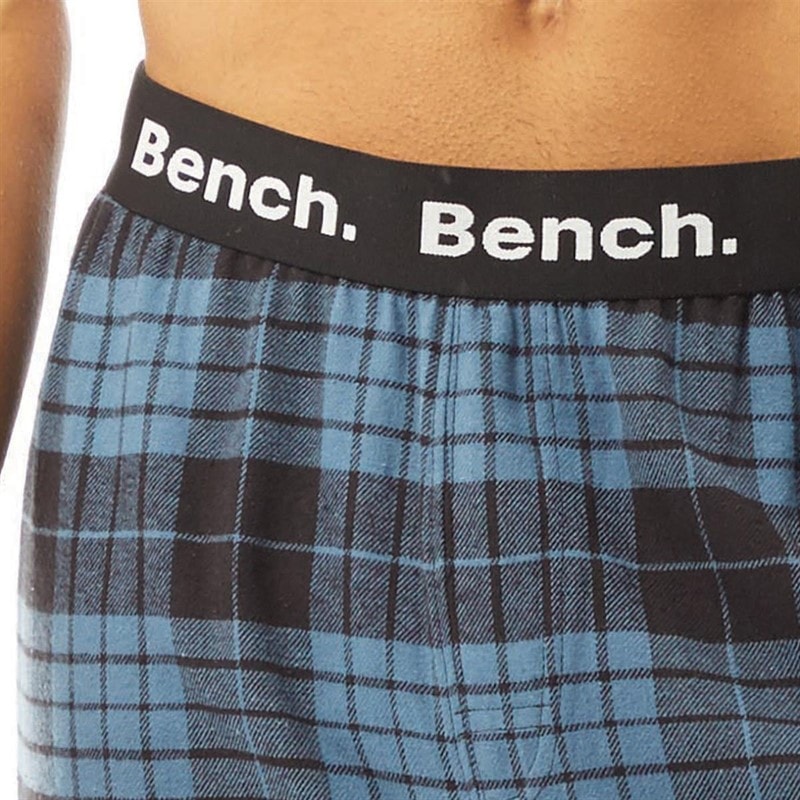Bench Mens Boyd Flannel Pants Teal Check - Image 5
