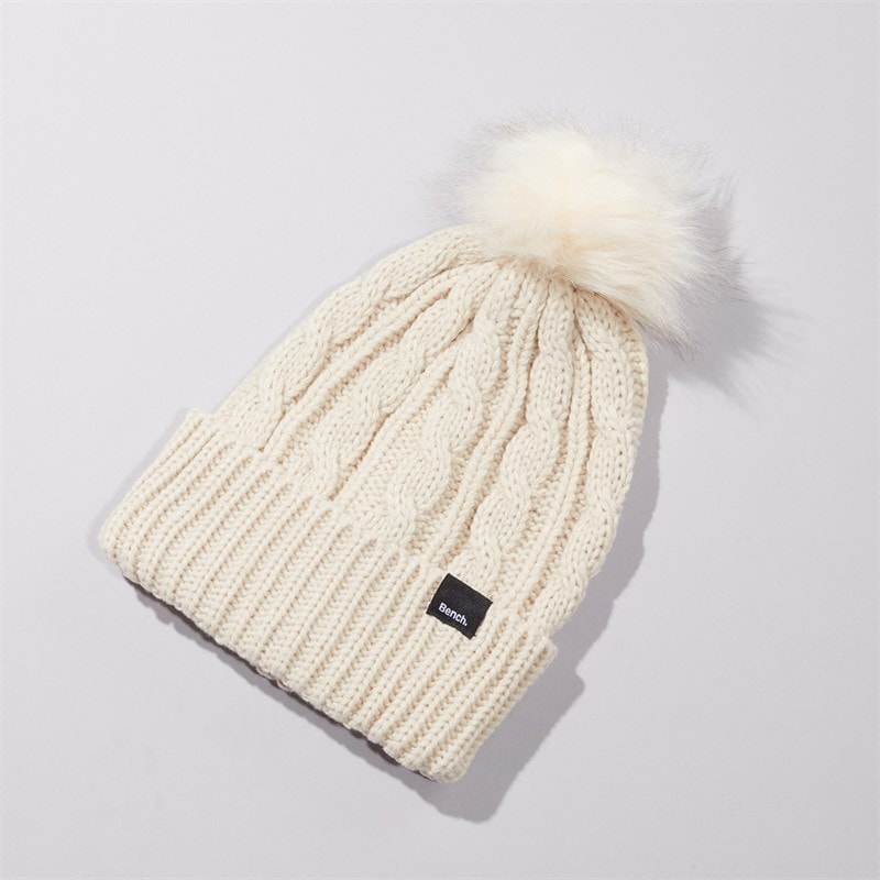 Bench Womens Ivanna Bobble Hat Cream - Image 1