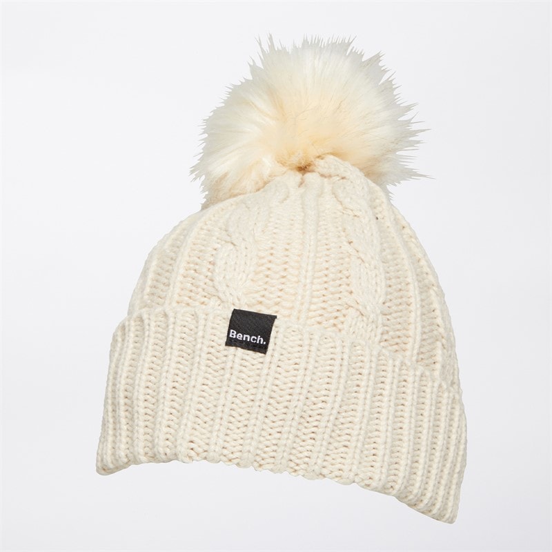 Bench Womens Ivanna Bobble Hat Cream - Image 4