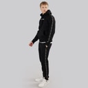 Bench Mens Guttell Tracksuit With Branded Tape Detail Black