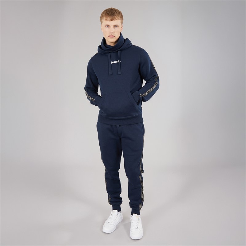 Bench Mens Guttell Tracksuit With Branded Tape Detail Navy