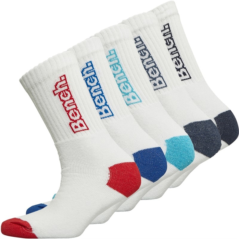 Bench Boys Five Pack Ashton Crew Socks Navy - Image 1