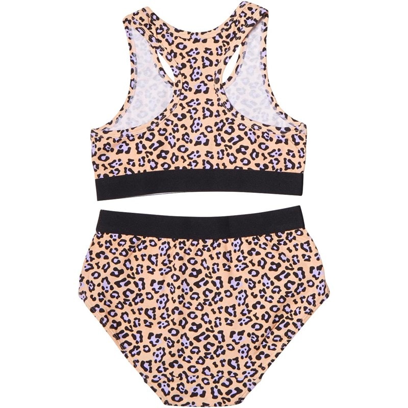 Bench Girls Crop Top And Briefs Set Peach/Camo - Image 2
