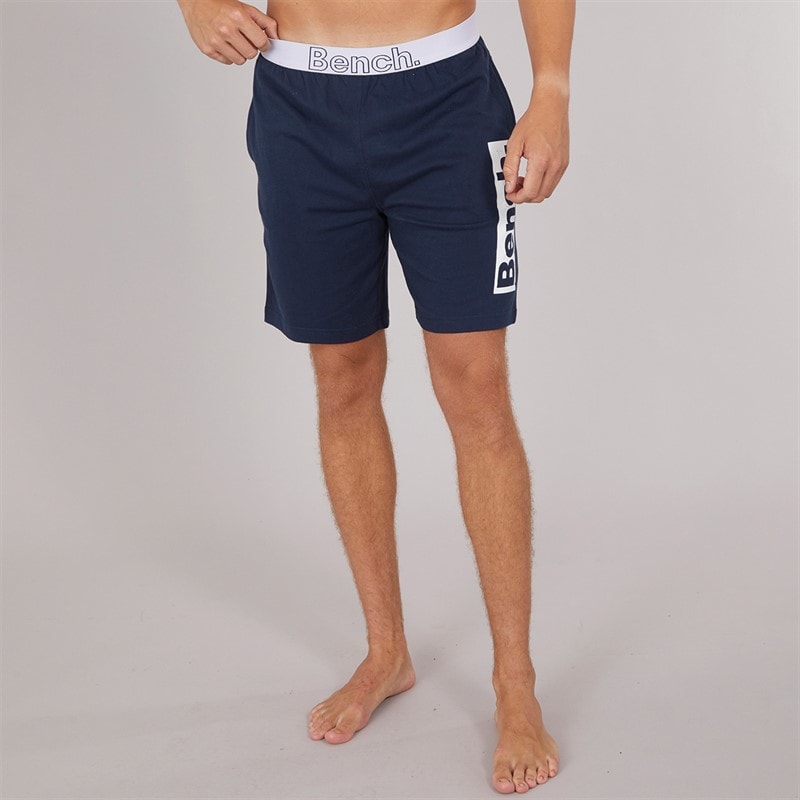 Bench Mens Gallen Jersey Lounge Shorts Navy - Image 3