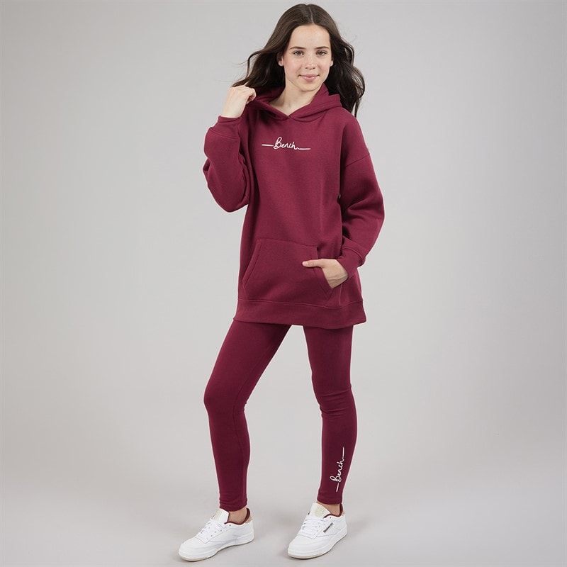 Bench Girls Hoodie And Leggings Set Berry - Image 3