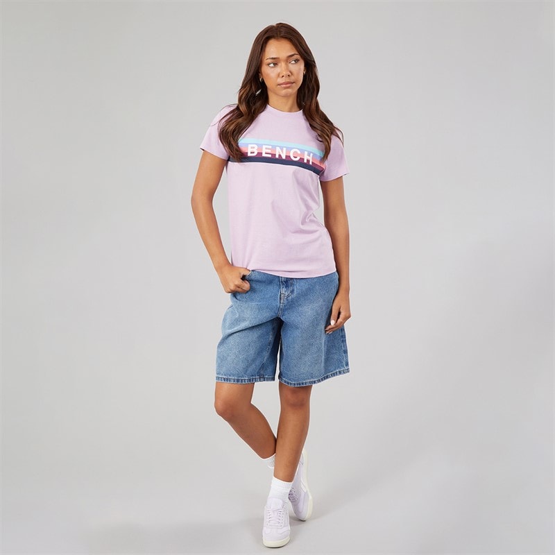 Bench Womens Lolly T-Shirt Lavender - Image 3