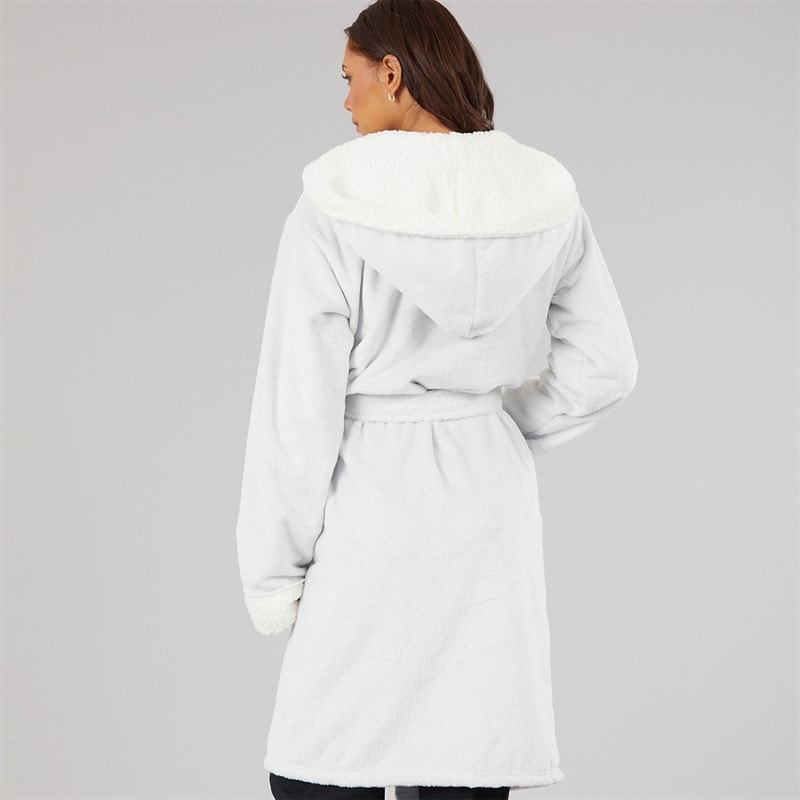Bench Womens Rihannon Supersoft Long Robe Grey Marl - Image 2