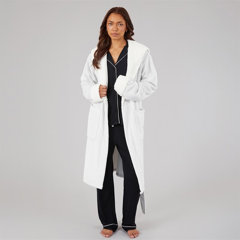 Bench Womens Rihannon Supersoft Long Robe Grey Marl - Image 4