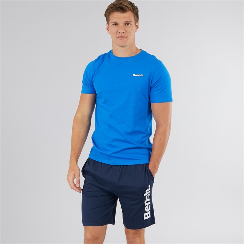Bench Mens United T-shirt And Shorts Loungewear Set Royal/Navy - Image 1