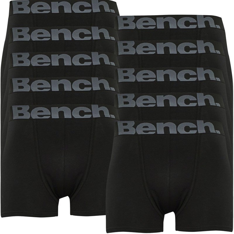 Bench Mens Putton Ten Pack Boxers Black/Black/Black/Black/Black