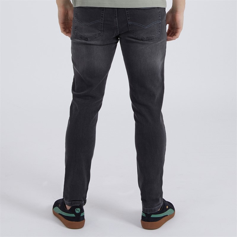 Bench Mens Eddie 22 Slim Fit Jeans Mid Grey - Image 2