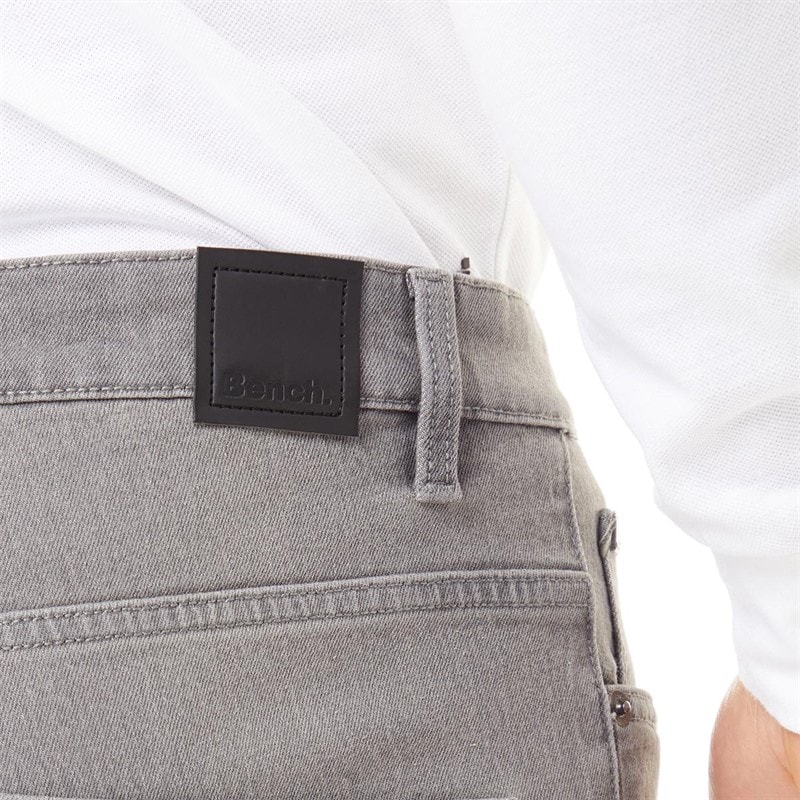 Bench Mens Eddie 22 Slim Fit Jeans Mid Grey - Image 3