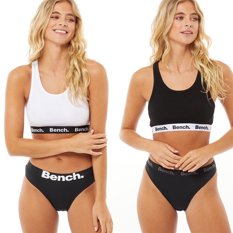 Bench Womens Angelina Two Pack Bras White/Black - Image 3