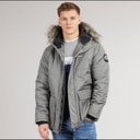 Bench Mens Koufax Padded Parka Steel Grey/Black