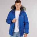 Bench Mens Koufax Padded Parka Cobalt Blue/Black