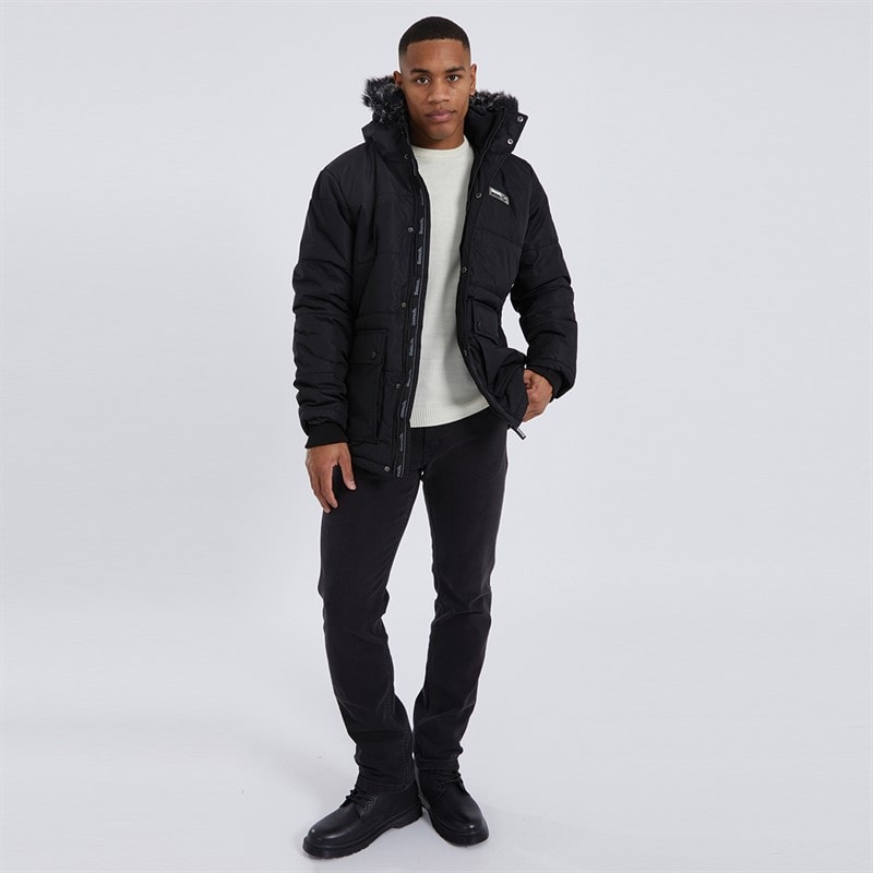 Bench Mens Koufax Padded Parka Black - Image 4