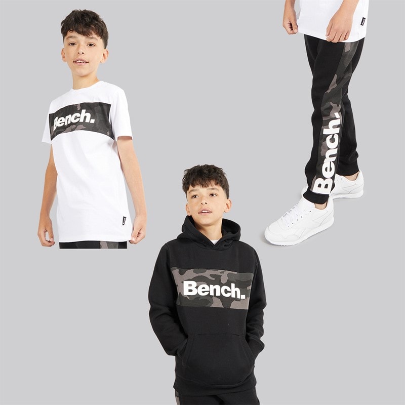 Bench Boys Camulet Three Pack Tracksuit And T-Shirt Set White/Black