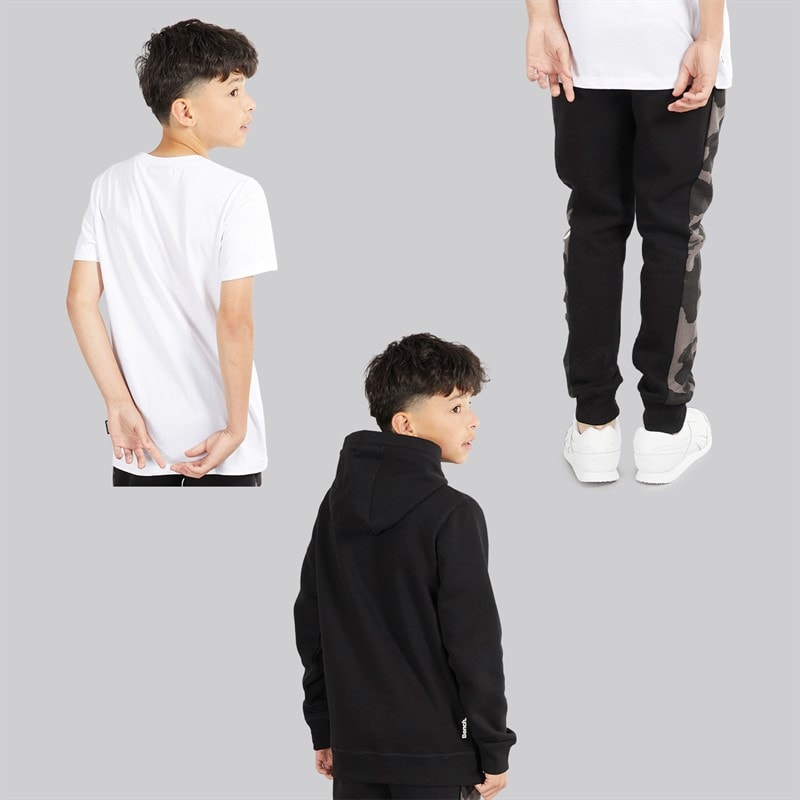 Bench Boys Camulet Three Pack Tracksuit And T-Shirt Set White/Black - Image 2