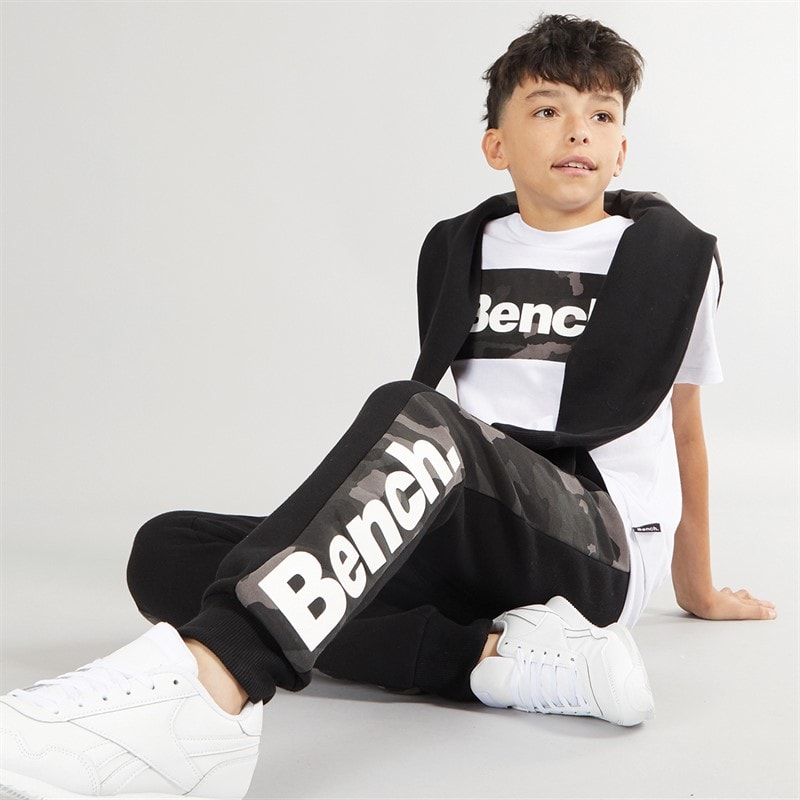 Bench Boys Camulet Three Pack Tracksuit And T-Shirt Set White/Black - Image 3