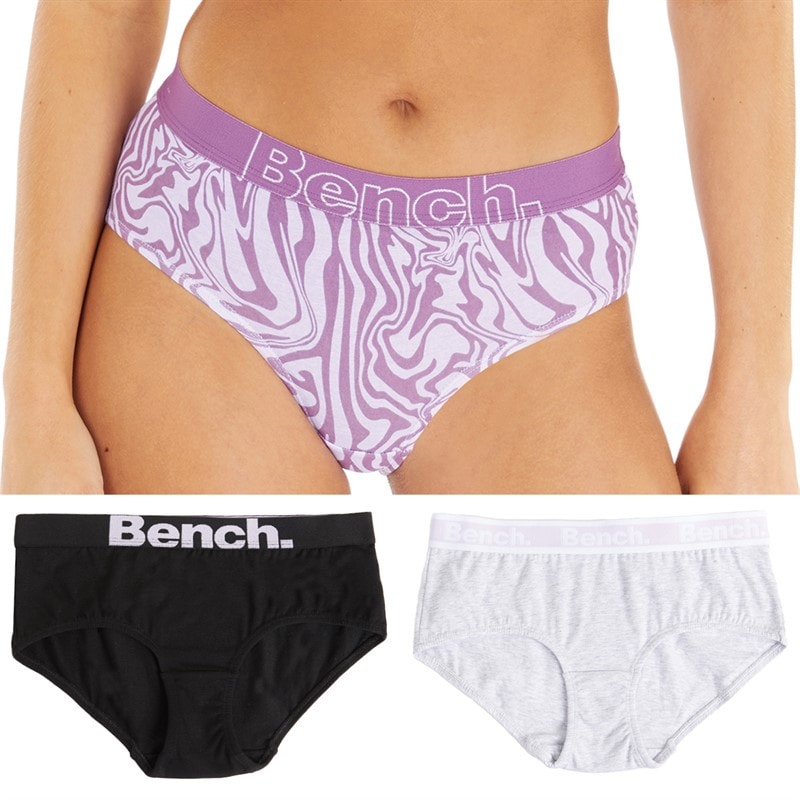 Bench Womens Jeni Three Pack Shortie Briefs Multi