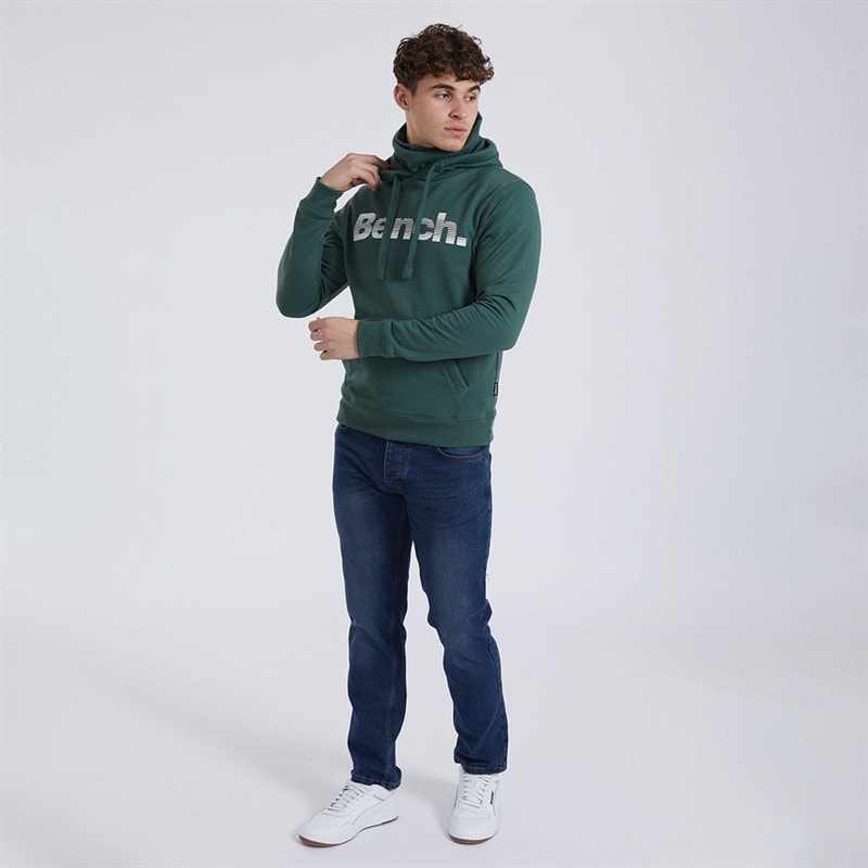 Bench Mens Woosh Hoodie Jungle Green - Image 3