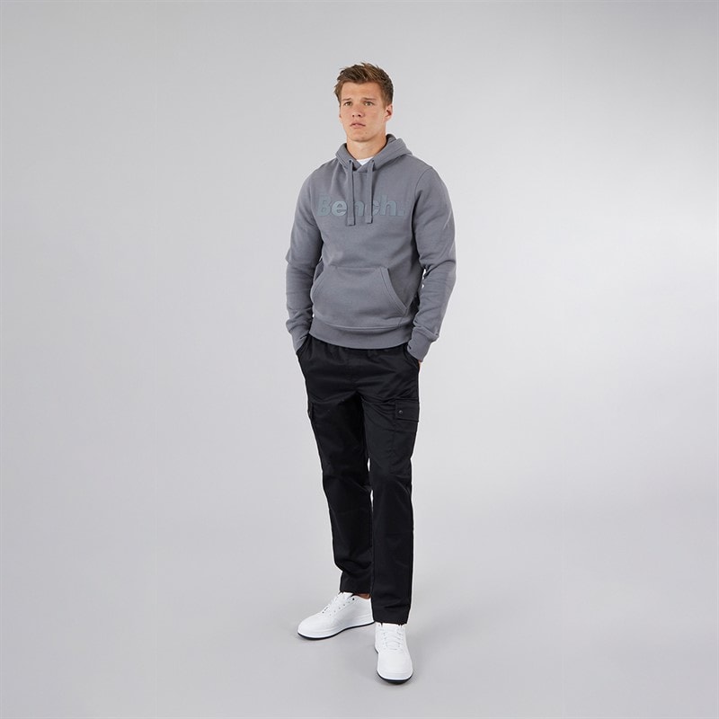Bench Mens Probert Hoodie Steel Grey - Image 3