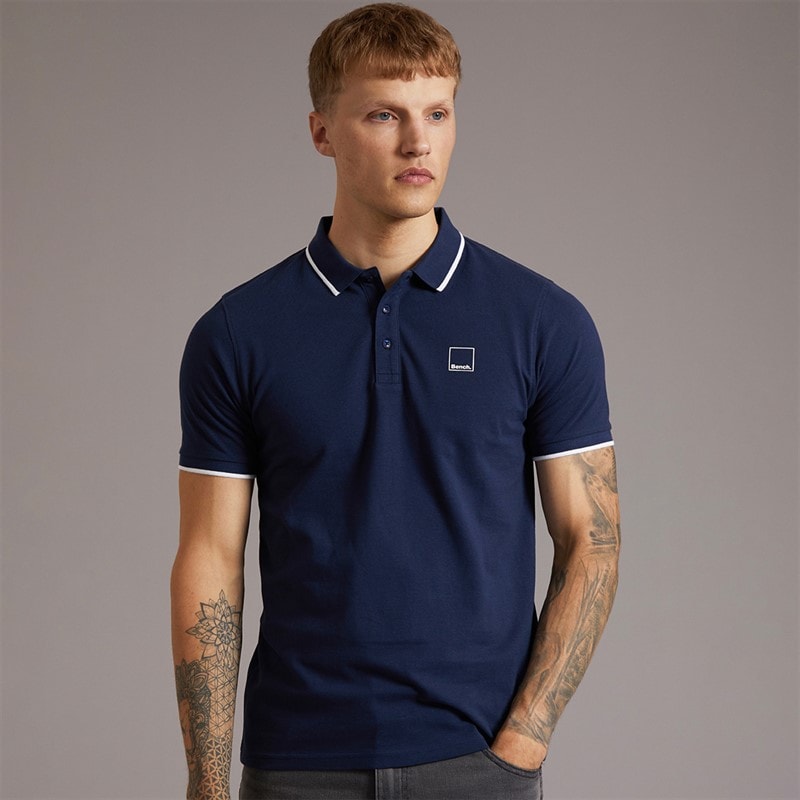 Bench Mens Mata Polo Shirt Navy