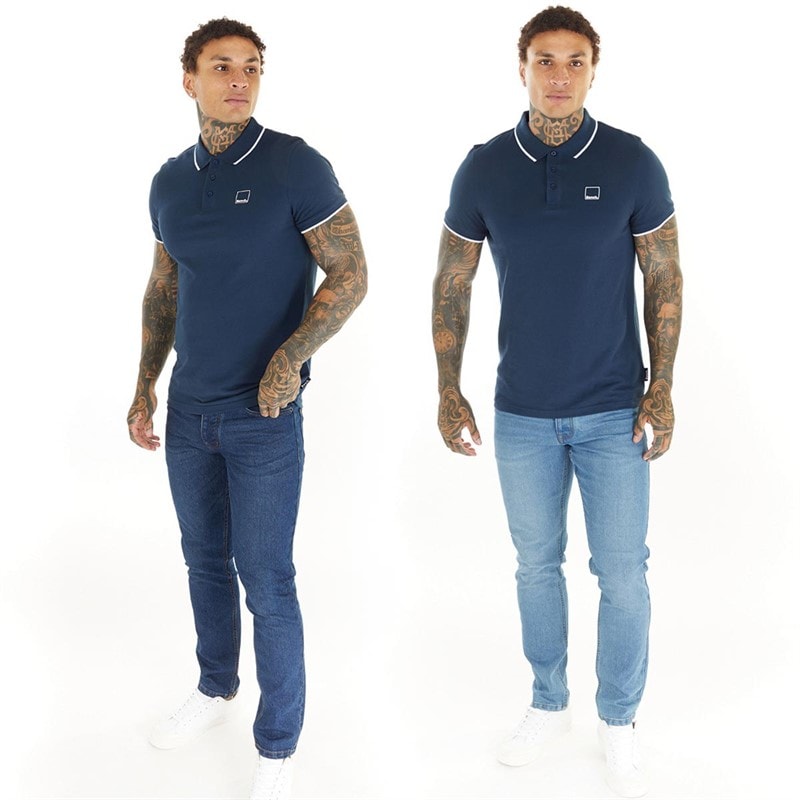 Bench Mens Eddie Two Pack Slim Fit Jeans Dark Indigo Wash/Mid Blue Wash - Image 3
