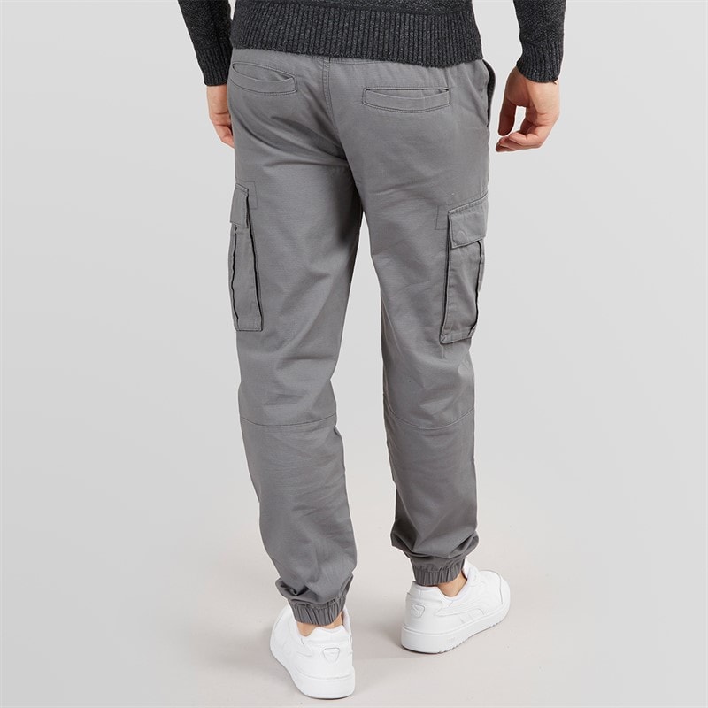 Bench Mens Devvie Cargo Pants Steel Grey - Image 2