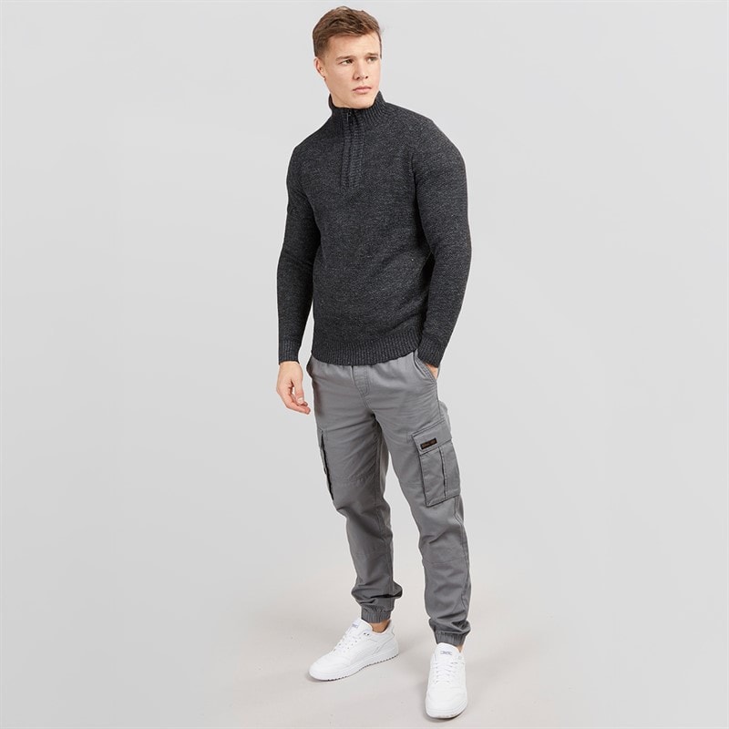 Bench Mens Devvie Cargo Pants Steel Grey - Image 4