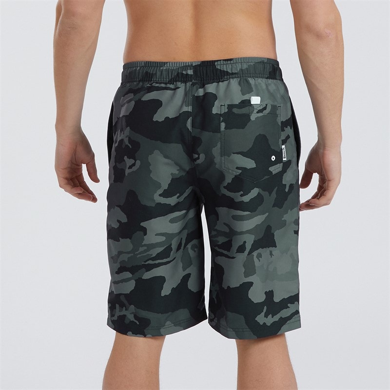 Bench Mens Bermuda Swim Shorts Black Camo - Image 2