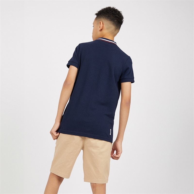 Bench Boys Trilson Polo Shirt And Chino Shorts Set Navy/Stone - Image 2